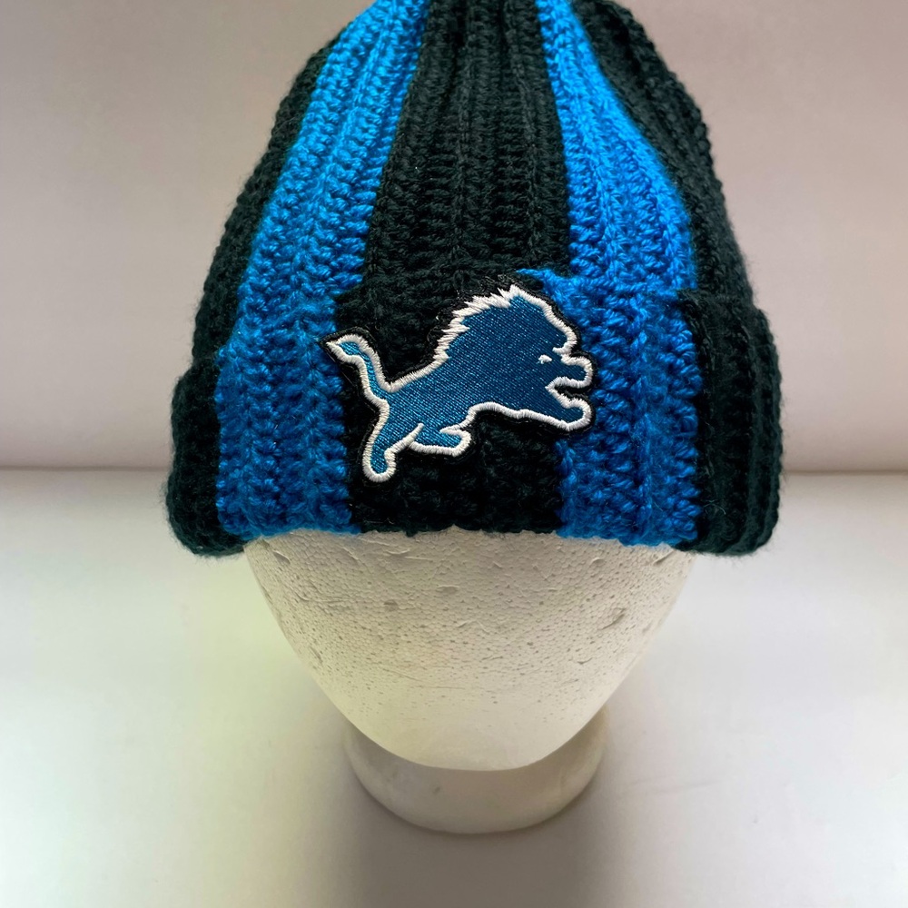 Detroit Lions Hat - Crocheted